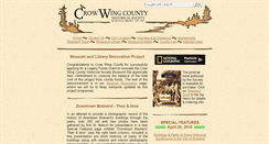 Desktop Screenshot of crowwinghistory.org