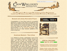 Tablet Screenshot of crowwinghistory.org